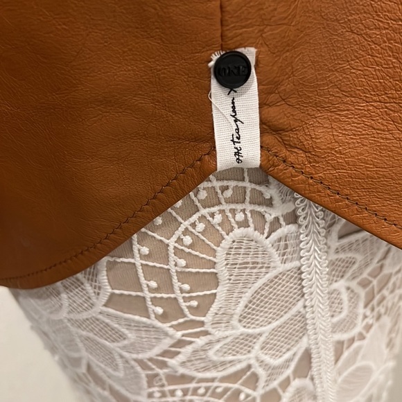 🪷NWT Gorgeous FP One Teaspoon Aria Leather Shacket Sz XL Copper - Picture 8 of 11